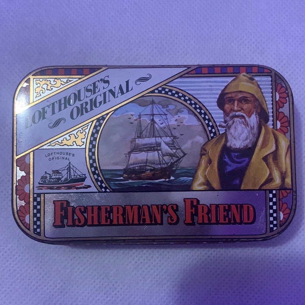 -Lofthouses original fisherman’s friend menthol cough reliever tin